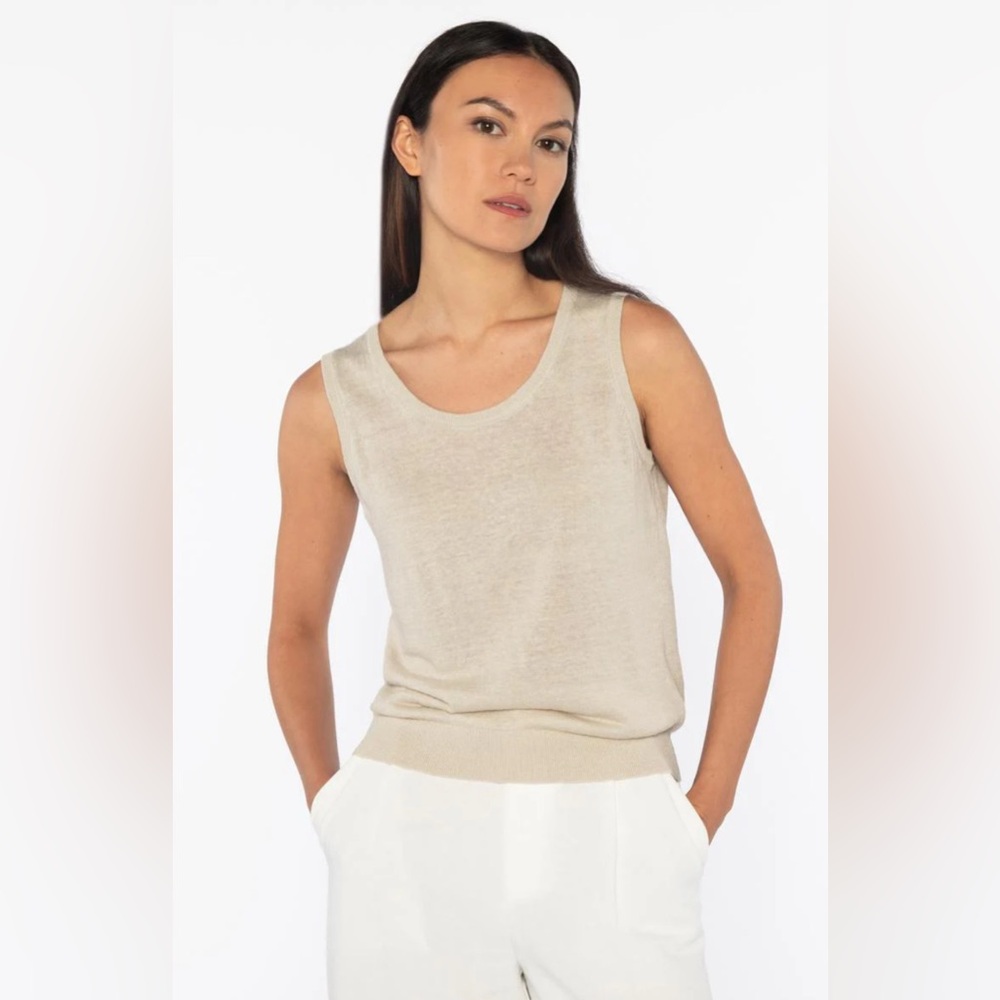 100% linen Kinross sleeveless knit